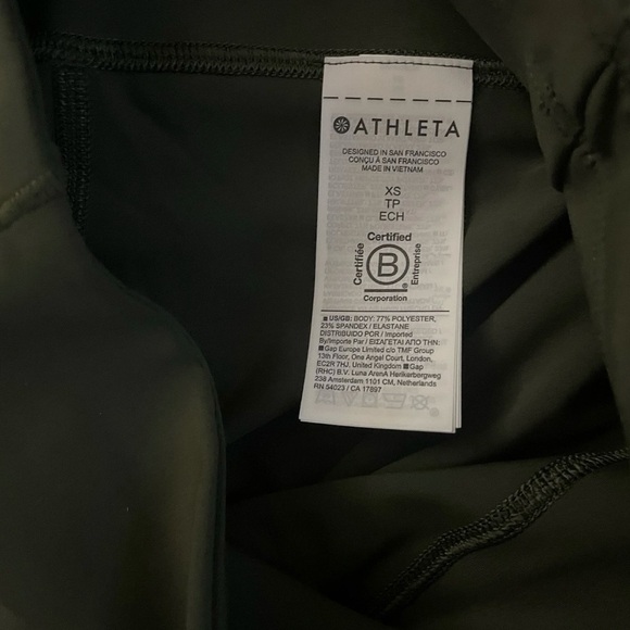 NWT Athleta Women’s XS 7/8 Interval Stash Leggings Green High Waist Workout Yoga - Picture 4 of 5